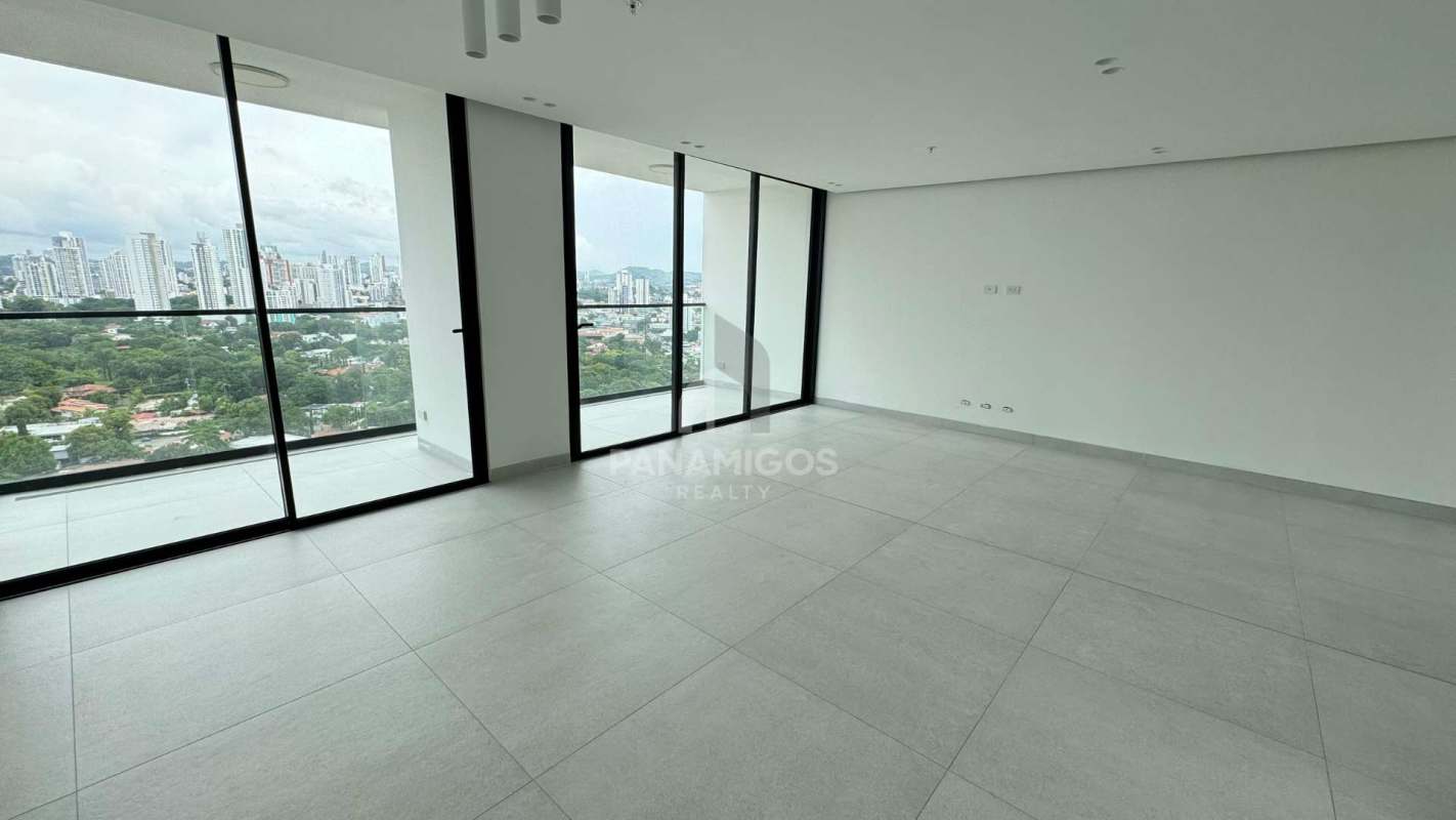 Bright living area with floor-to-ceiling windows and panoramic views PH Victory Wellness Coco del Mar Panama
