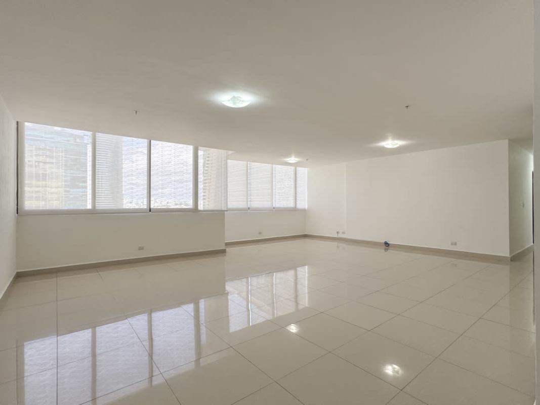 Spacious master bedroom with porcelain floors and balcony view PH Brisa Marina Costa del Este Panama