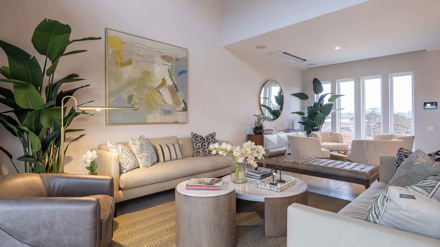 Elegant contemporary family room with large windows Panama Santa María Country Club