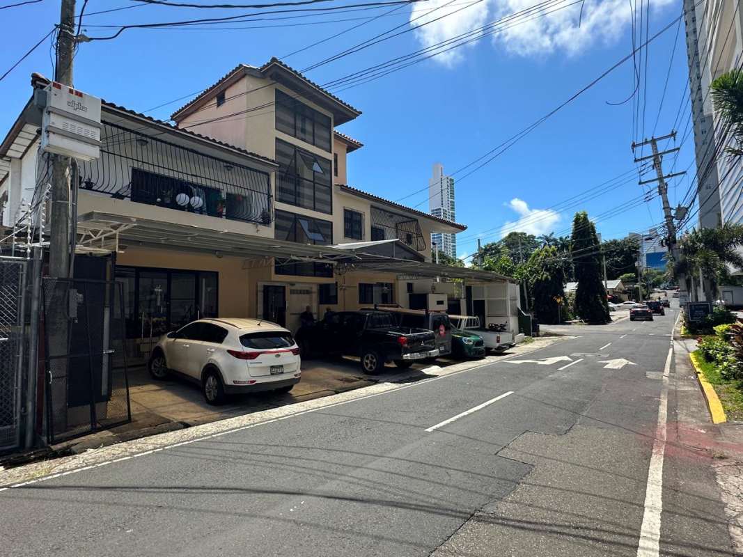 Multi-car secured covered parking area inside gated Edificio Dervio San Francisco Panama