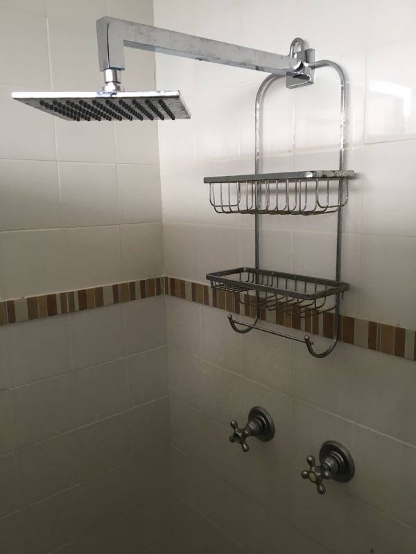 Master bedroom with closet, ceiling fan in furnished PH Don Camilo apartment rental Obarrio Panama