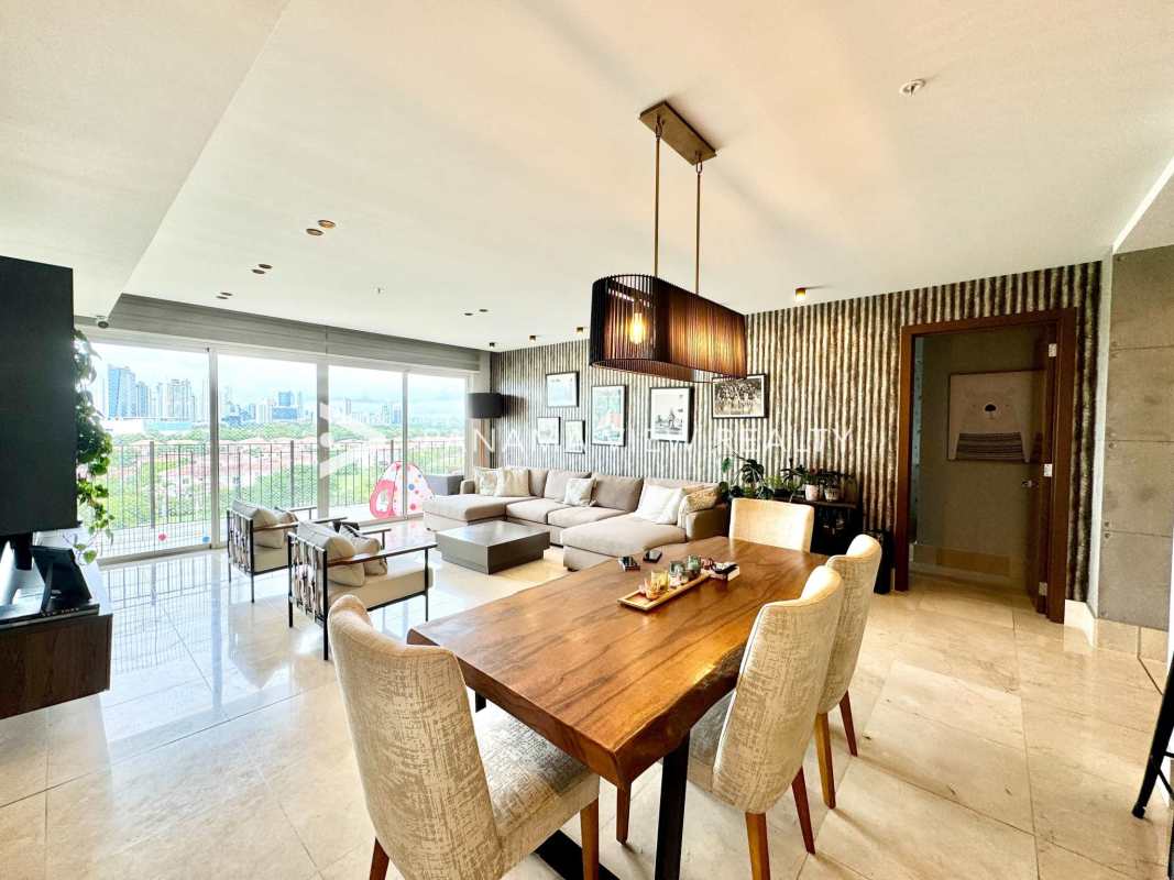 Luxury bathroom with marble countertops, glass shower in The Reserve Panama