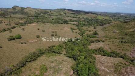 Pasture areas with cattle corrals and water sources rural Panama