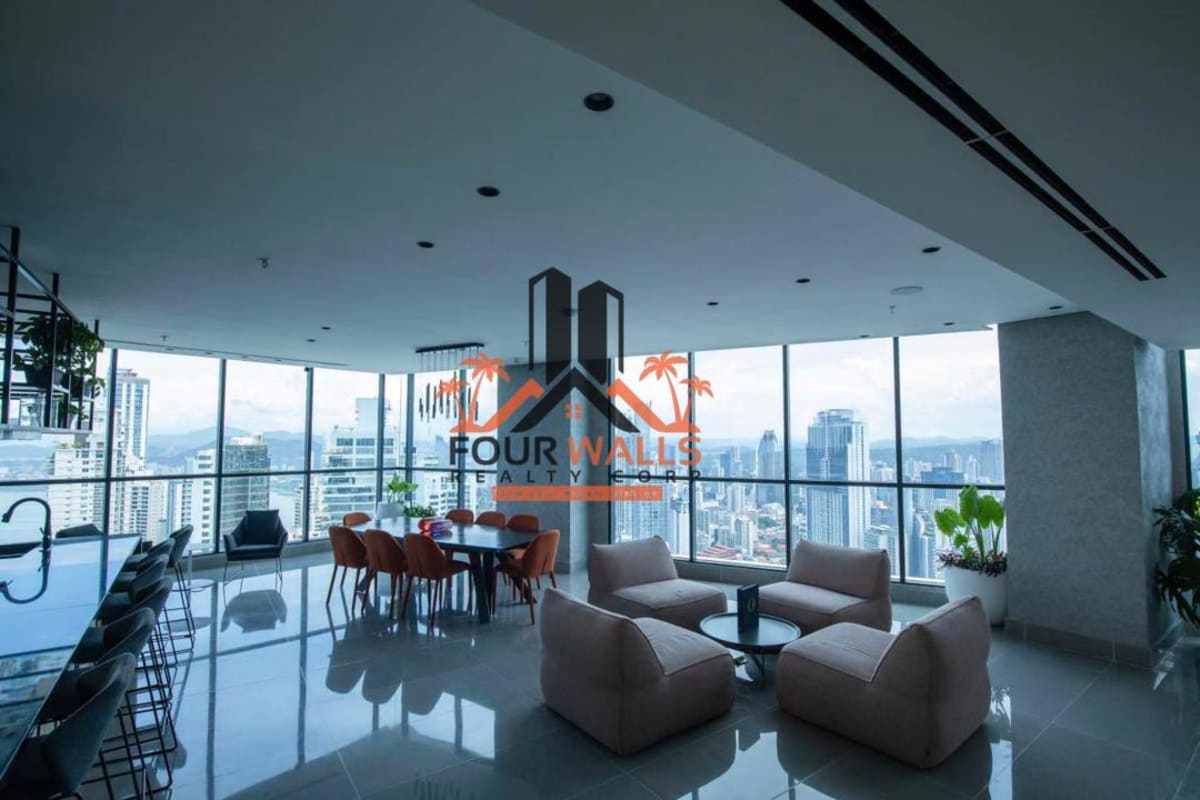 Luxury apartment dining room with panoramic Pacific Ocean view PH Ocean Front Punta Paitilla Panama