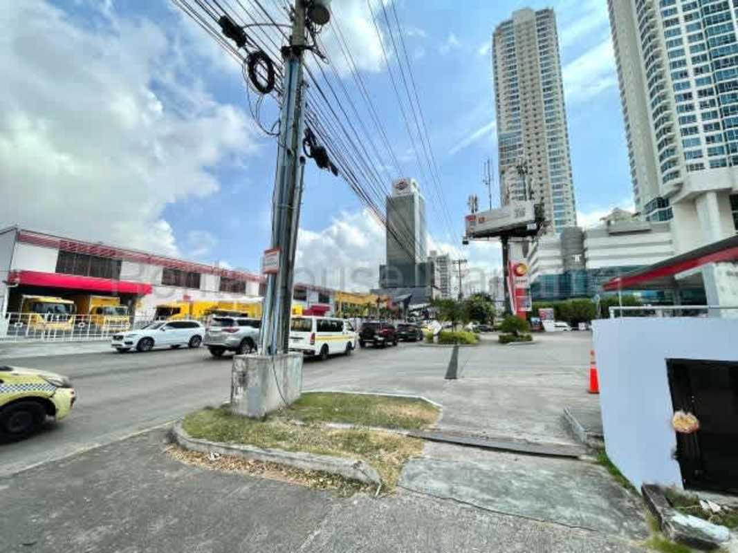 Spacious reception area with security gate in commercial building Costa del Este Panama