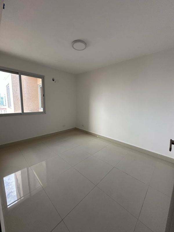 Modern bathroom vanity with storage and shower at PH Vicky Village apartment for rent Panama