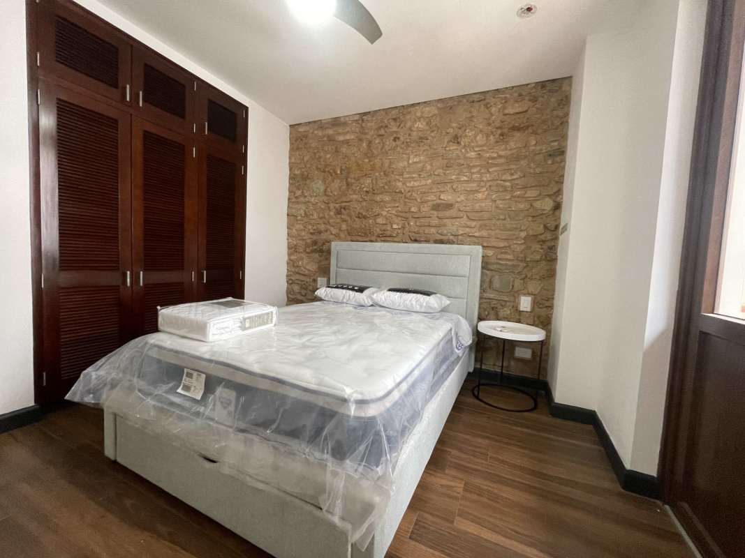 Bathroom with glass-enclosed shower, modern tiles in Portal de Caldas Casco Viejo Panama