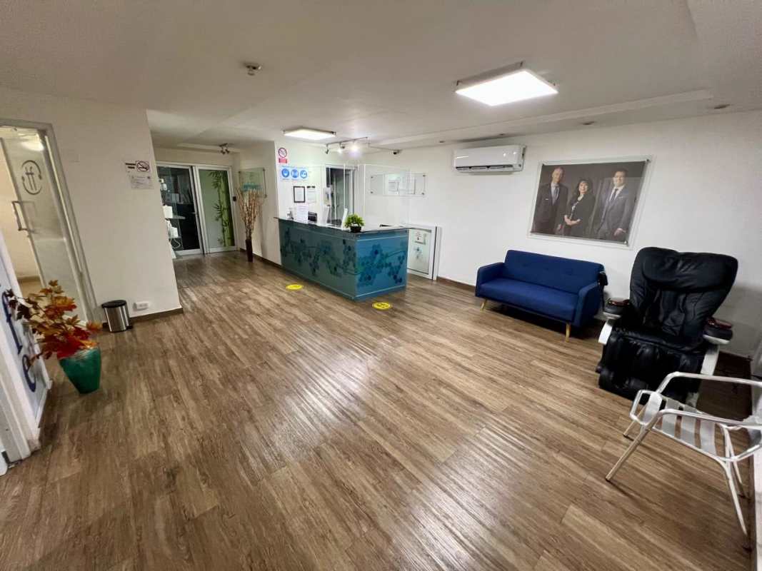 Kitchen with cabinets, stove, refrigerator behind Don Lee El Dorado Panama City