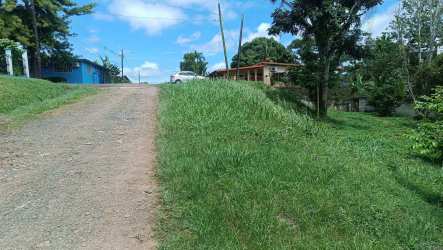 Lot with driveway area grassy terrain trees and partial house view La Chorrera