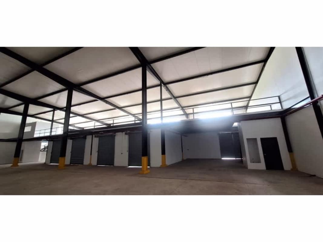 Interior view of warehouse roller shutter doors industrial structure Pacora Panama