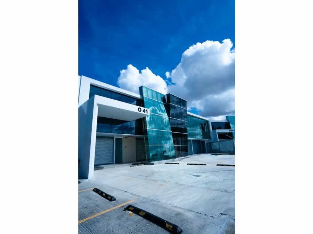 Reflective glass front modern business complex Panama Business Center Chanis Panama
