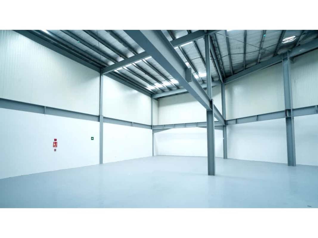 Interior view of mezzanine level inside warehouse at Panama Business Center with office space potential