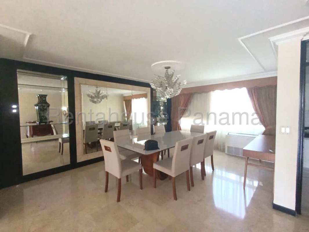 Modern bathroom double sink vanity and glass shower in PH Diplomático Panama City