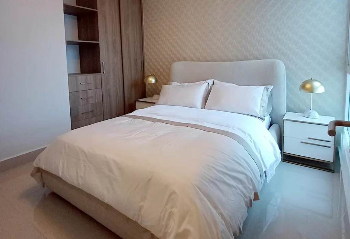 Modern open living dining area with large windows city views PH T7 Panama City