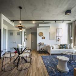 Contemporary kitchen with granite countertops and quality cabinetry in Cocoli Residences Panama