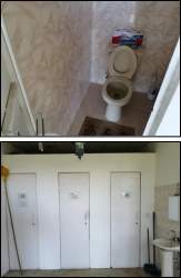 Basic farmhouse exterior with covered porch, garden and patio in rural Sora Panama