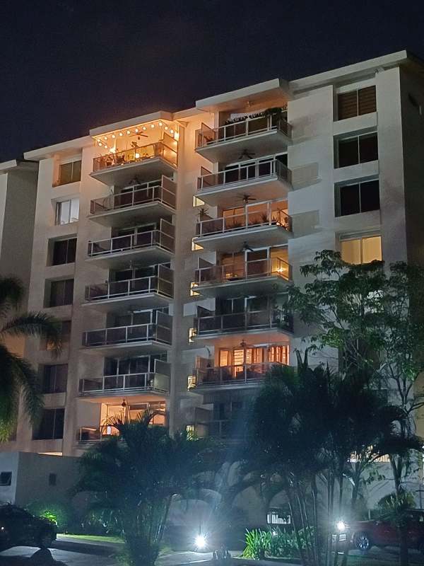 Aerial view of Ciudad del Saber complex with residential buildings, pool and greenery Clayton Panama