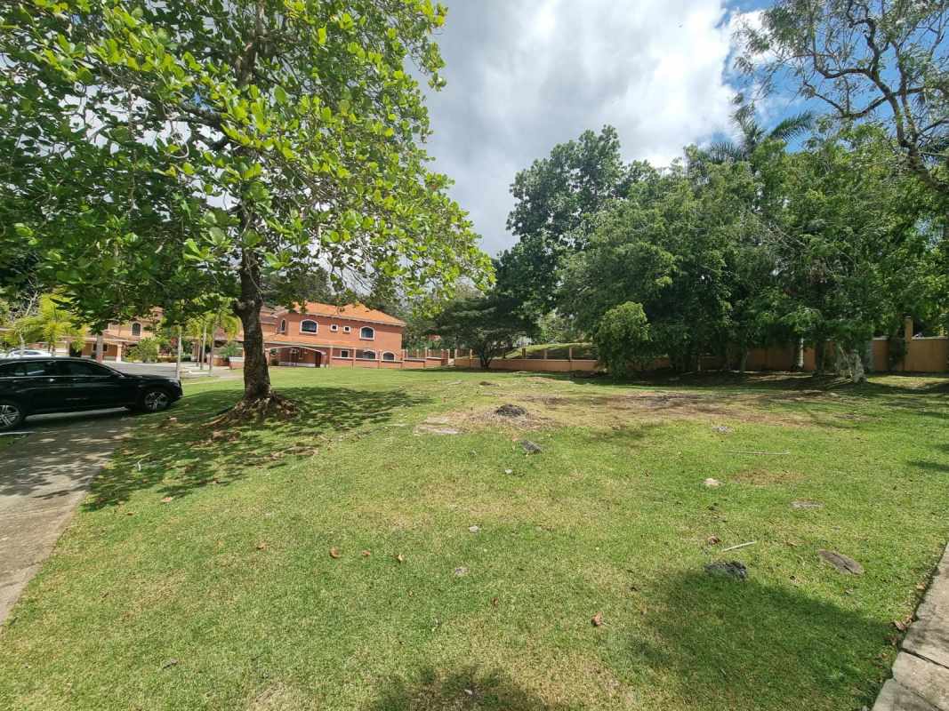 View of PH Clayton Village residential neighborhood with green lawns trees Clayton Panama