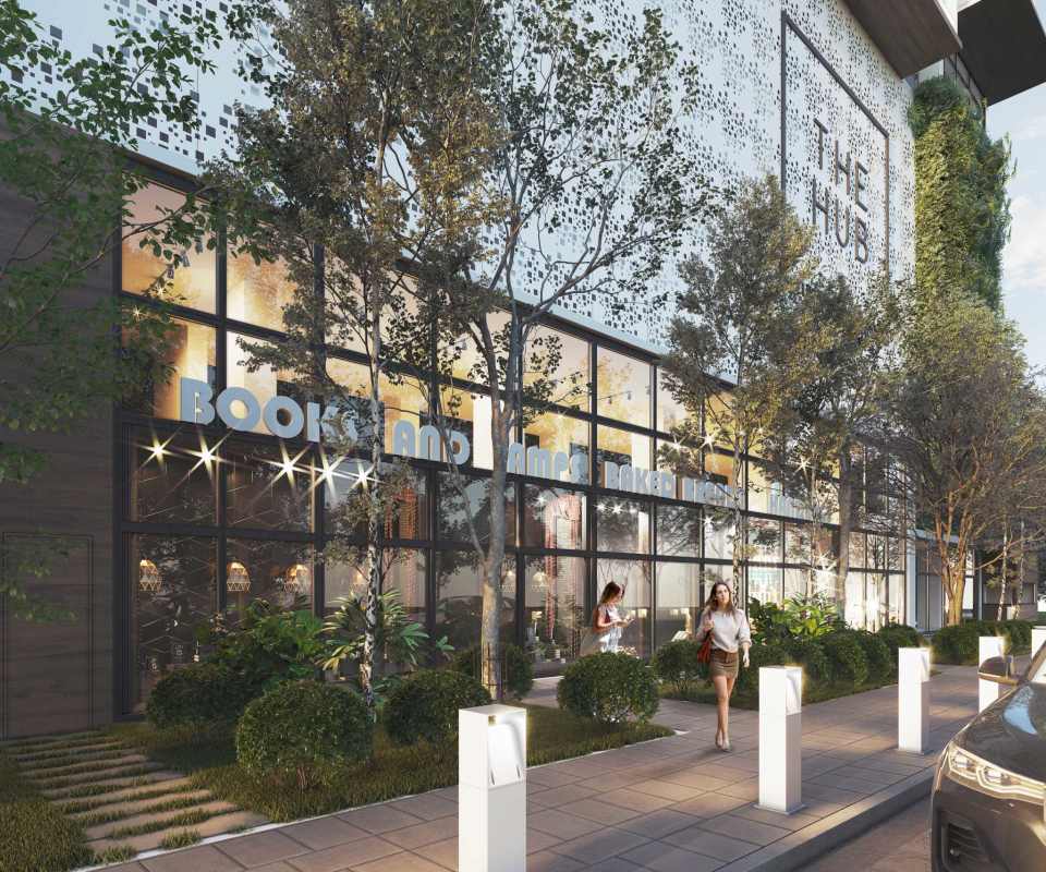 Ground floor retail facade of PH The Hub San Francisco