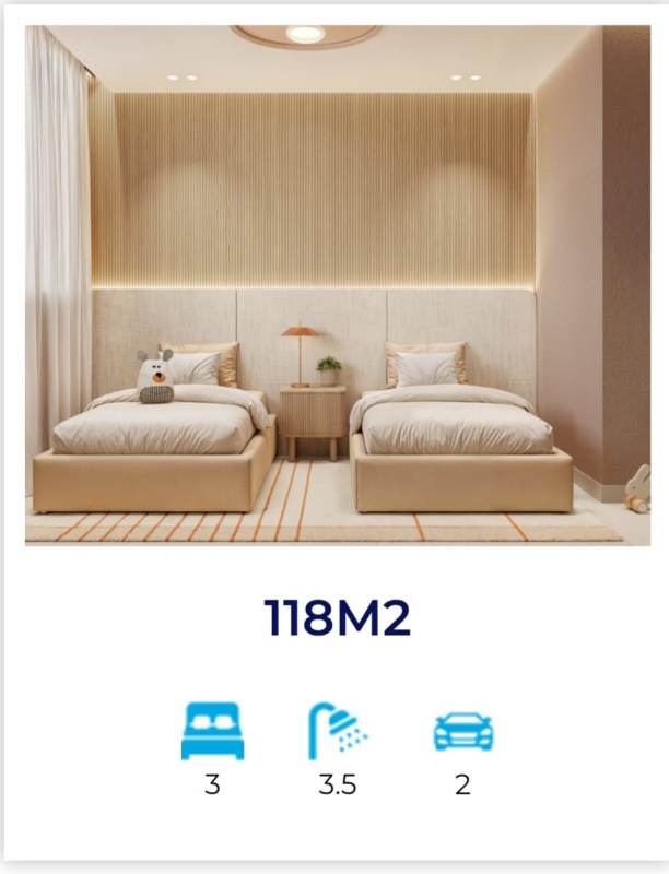 Twin beds minimal design large windows Panama City PH Costanera Torre Aqua