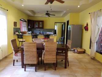 Entertainment room with pool table, lounge, TV, bar and AC in Coronado beach house Panama