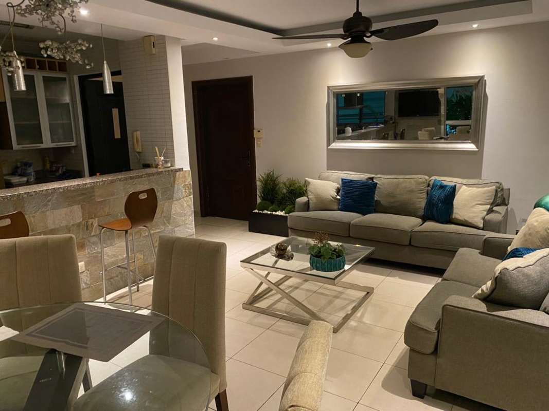 Spacious bedroom with workspace and garden views PH Tao Towers Panama City