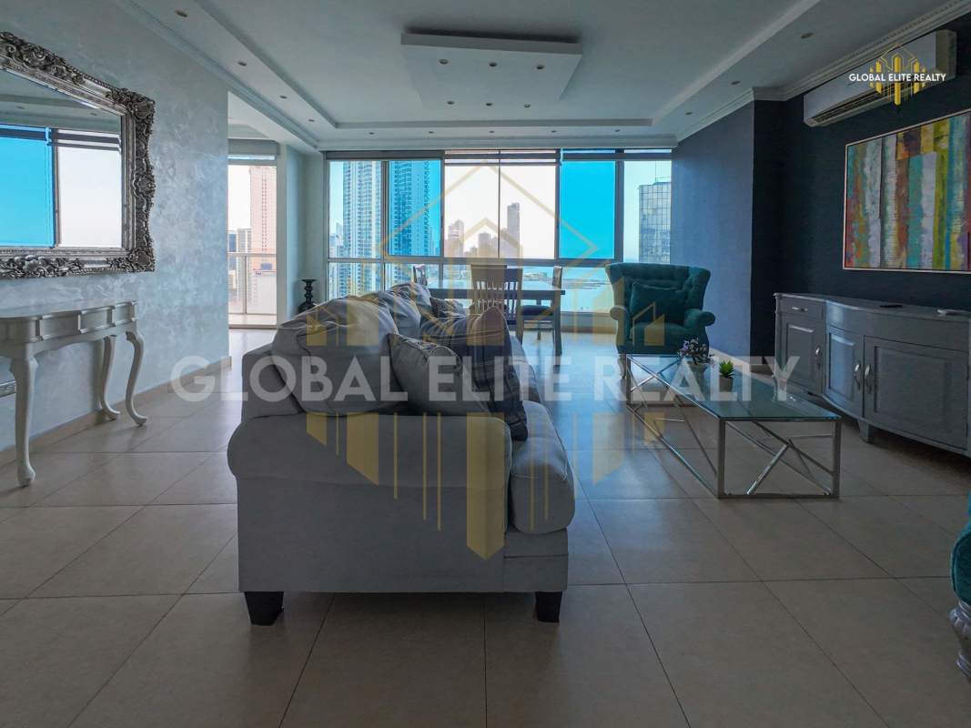 Kitchen with granite counters, full appliances PH Marina Park Bella Vista Panama