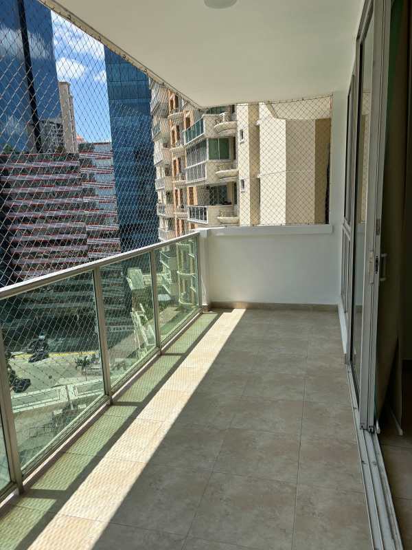 Panoramic balcony overlooking city skyline and ocean from apartment PH Mystic Point Punta Pacifica Panama