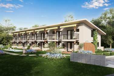 Modern loft bedroom with garden views, balcony and minimalist decor in Playa Venao