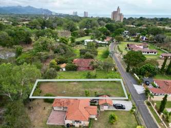 Aerial view of lot location including coastline and mountain ranges from Coronado Golf Beach Resort Panama