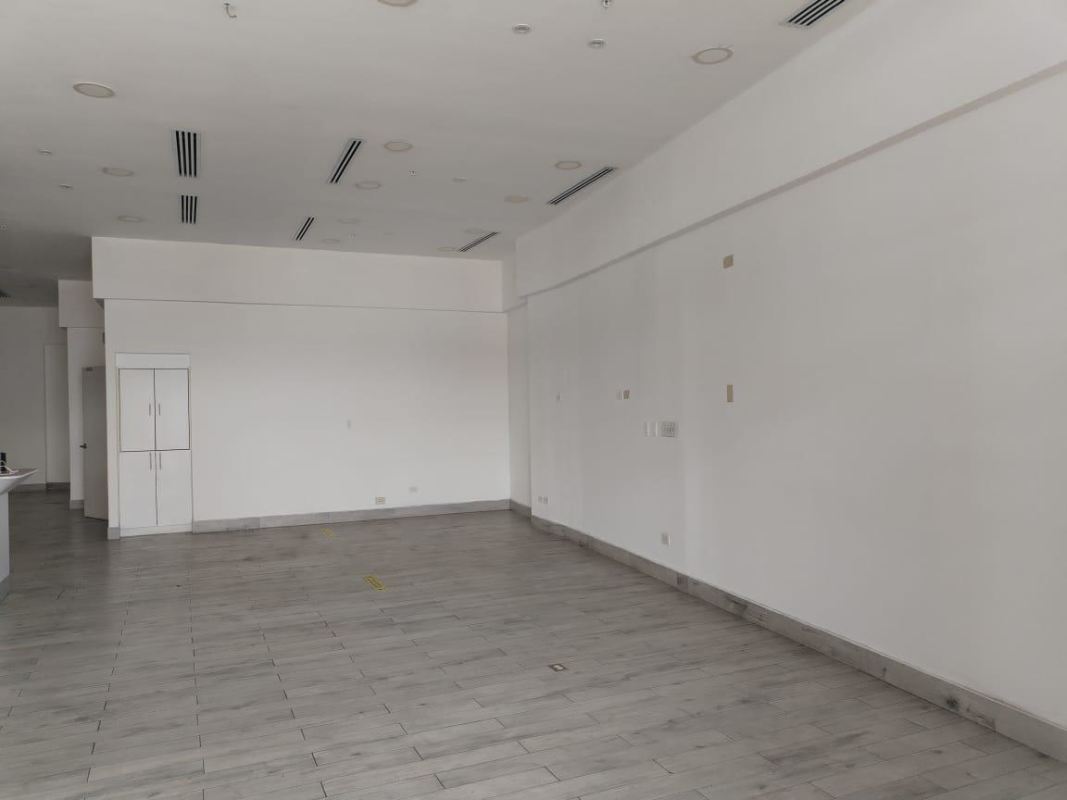 Glass facade and column free open space inside Plaza Nuevo Tocumen commercial unit Panama