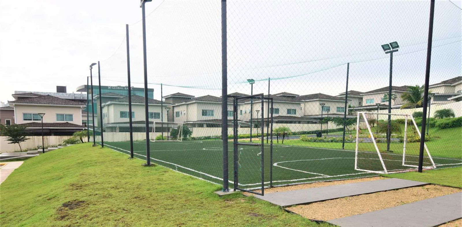 Outdoor multi-sport soccer court inside Dorado Village community Condado del Rey Panama