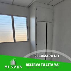 Bedroom with window bars and built-in closet in Penonomé affordable rental house