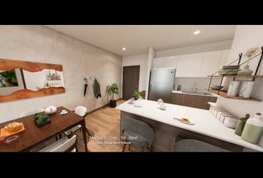 Modern condo bedroom with balcony mountain landscape view Boquete Panama