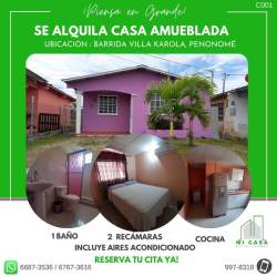 Advertisement with multiple rooms furnished house rental Villa Karola Penonomé Panama