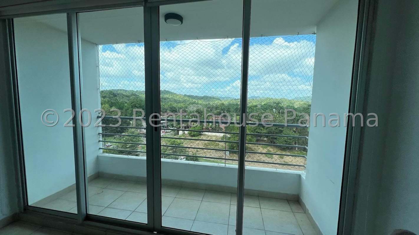 Private balcony with garden views at PH Clayton Park apartment in Clayton Panama City