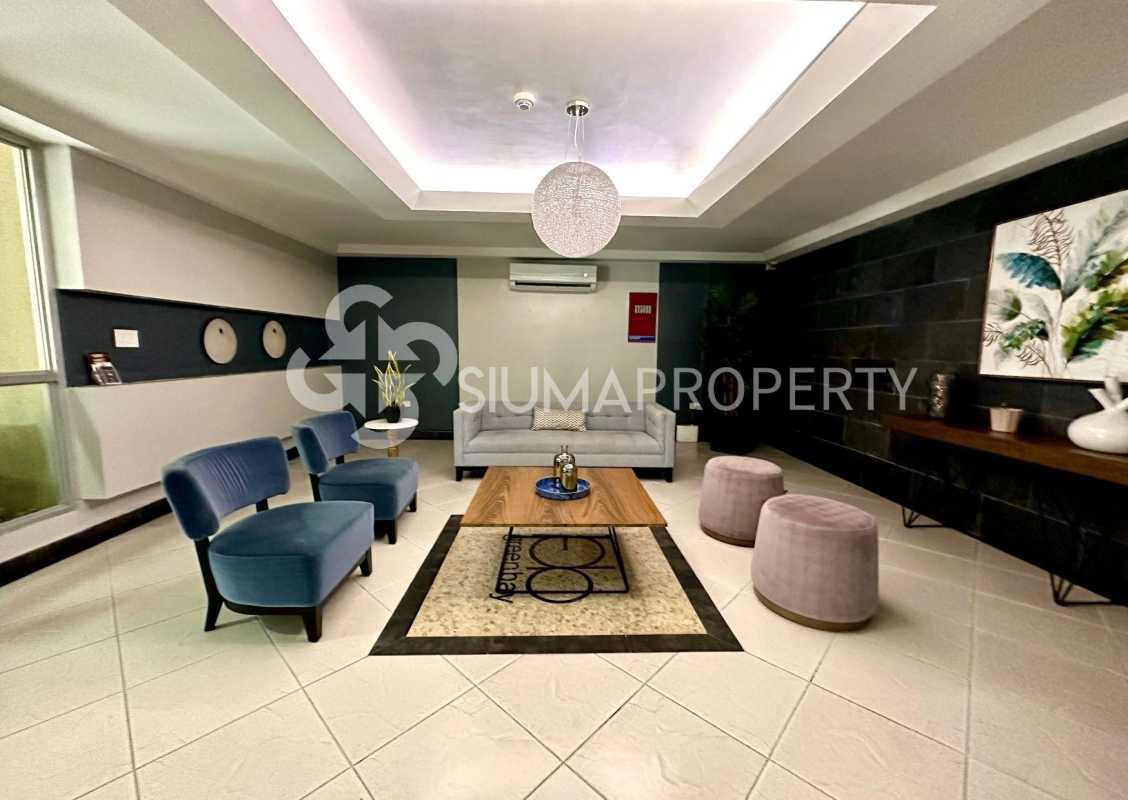 Large windows city skyline condo balcony modern style PH Costa View Tower Panama