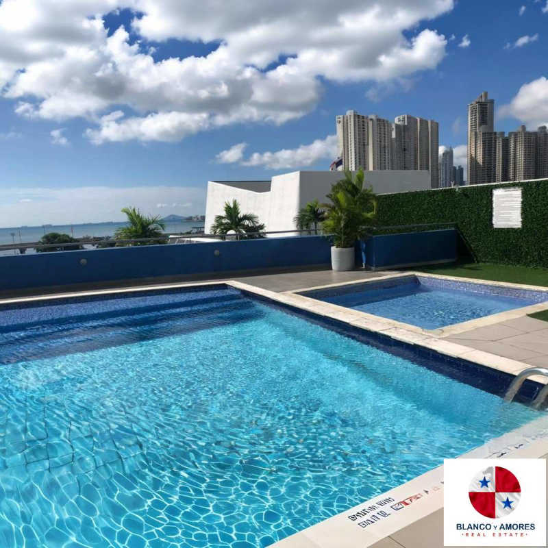Luxury infinity edge pool overlooking ocean and city skyline at PH CaboMarzo Coco del Mar