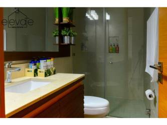 Coastal theme bedroom with bunk beds and window in Casamar beach property San Carlos Panama