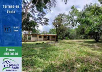 Large plot of land with rustic building and trees in Chiriquí Panama