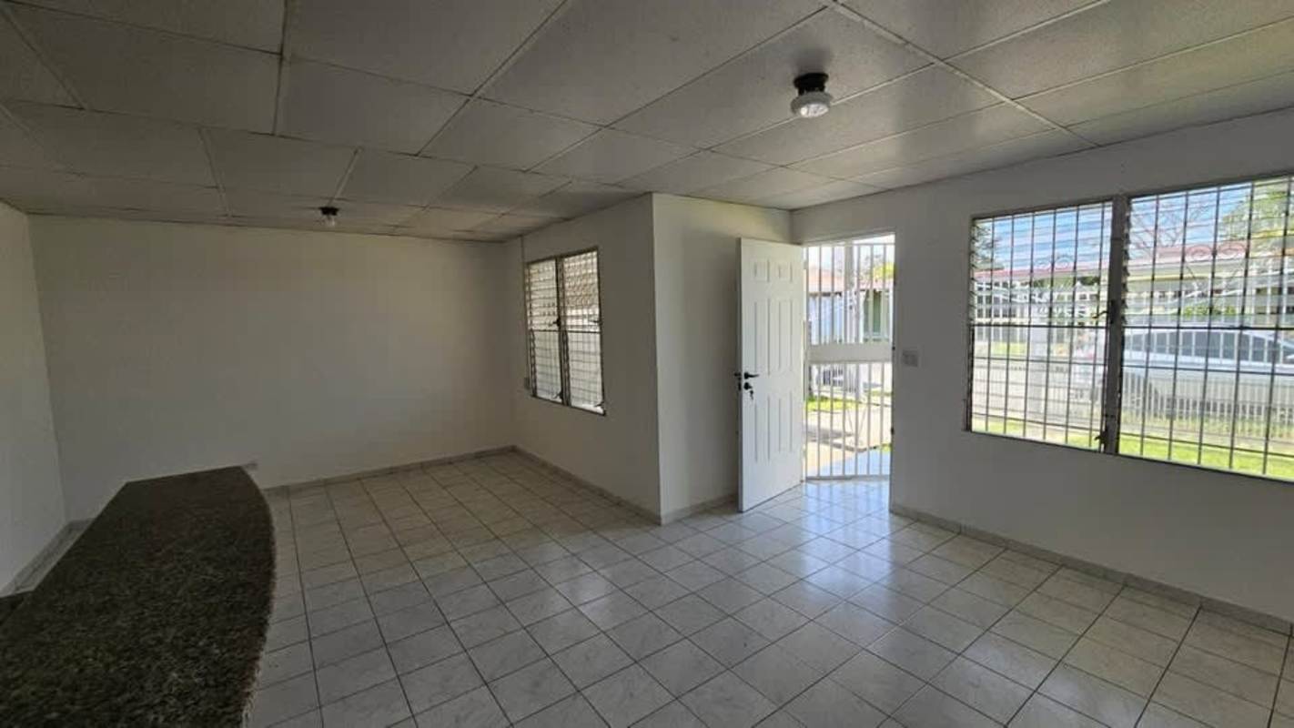 Functional kitchen with cabinets and countertop in house for sale Brisas del Golf Panama