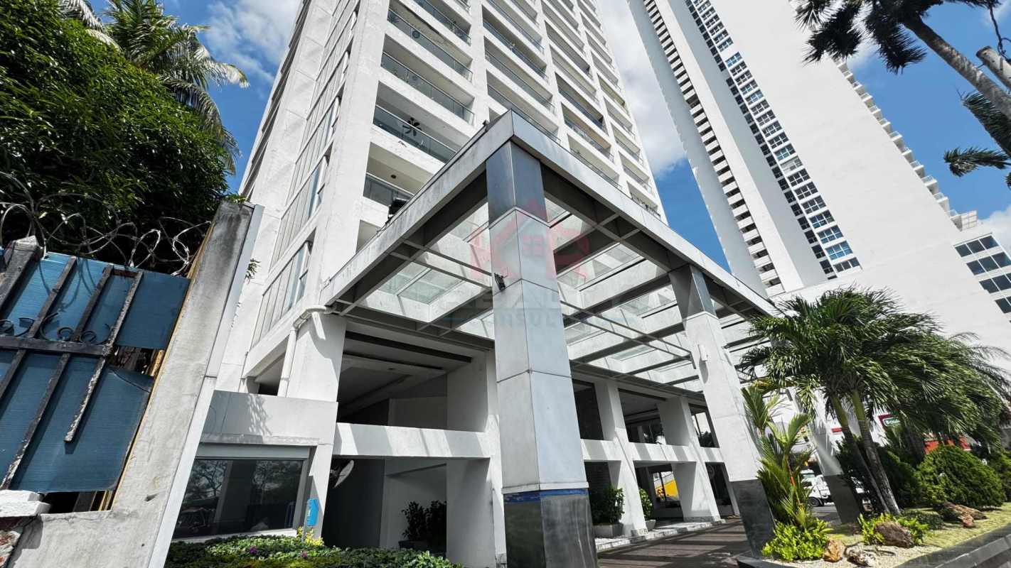 Exterior front tower entrance Rivage Avenida Balboa Panama luxury condo