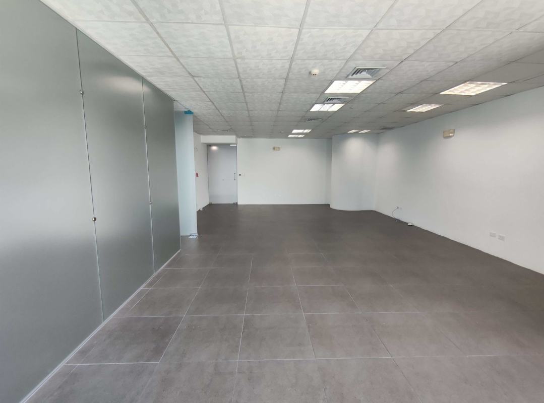 Empty office space with frosted glass separation and modern finishes Oceania Business Plaza Panama