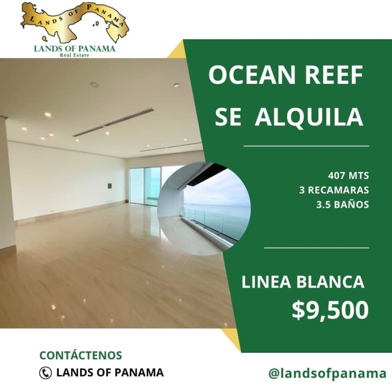 Large terrace with glass railing overlooking Pacific Ocean at Ocean Reef Islands residence