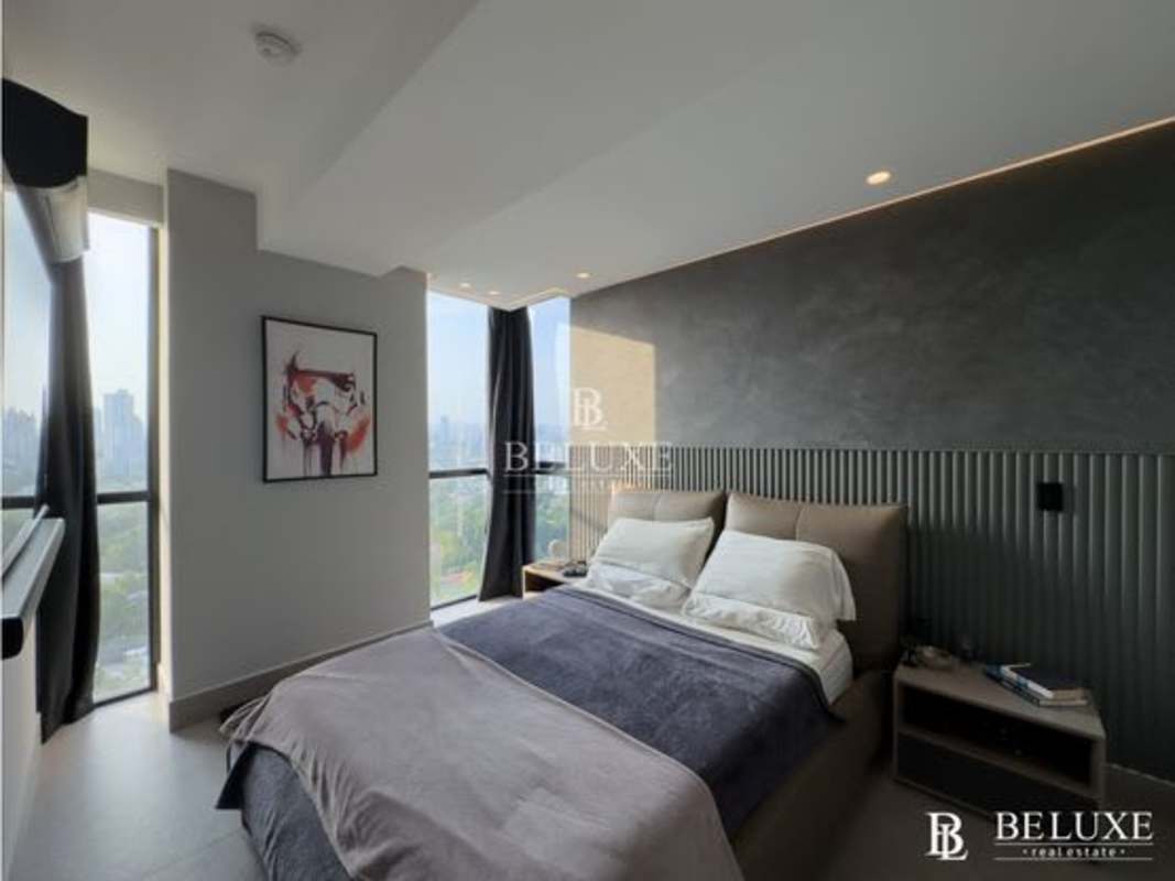 Modern kitchen in apartment in PH Victory Sport Coco del Mar Panama with ceramic flooring