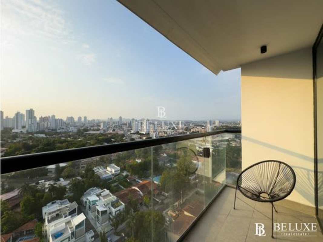 Modern bathroom with glass shower and ceramic tiles PH Victory Sport Coco del Mar Panama