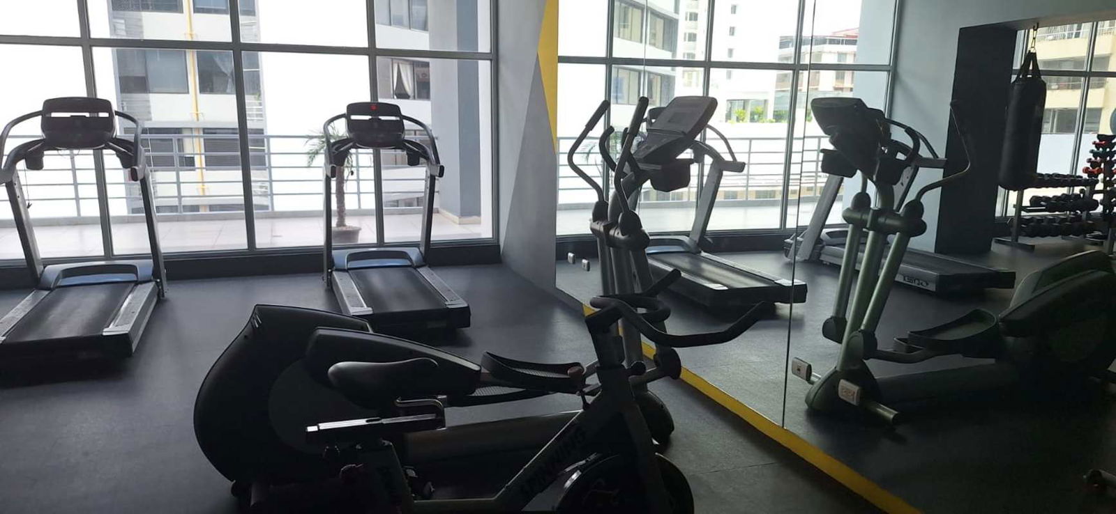 Modern kitchen steel fridge microwave utility sink PH Bali Costa del Este Panama