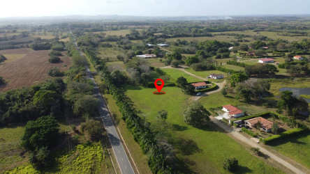 Green fields and rural landscape in Pedasi Panama Equus Village community