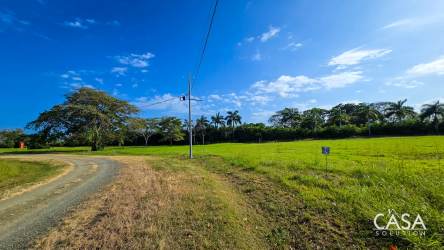 Aerial view of lots and natural green space inside Equus Village Pedasi