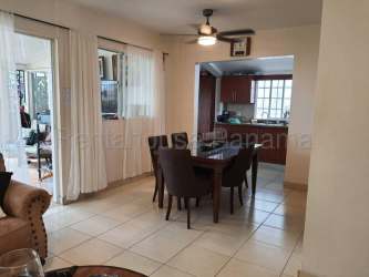 Bright dining room with large windows and garden access La Chorrera